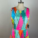 CeCe  Neon Geometric Print Flare Dress Photo 2