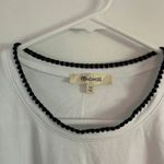 Madewell Women's Side Cinch Crewneck Stitching Detail White Tee Top XS New Photo 2