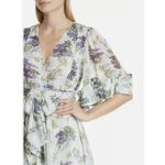 NWT ByTiMo Ruffle Chiffon Wallpaper Floral V Photo 7