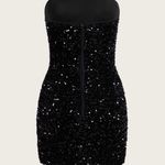 SheIn Black sequin tube bodycon  Photo 1