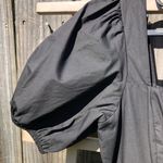 ASTR the Label Poplin Puff Sleeve Tiered Midi Dress Black - Size Small Photo 6