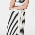Spanx AirEssentials Sleeveless Tie Waist Tank Dress Porcelain Deep Night Stripe Photo 0