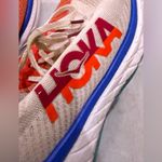 Hoka One Carbon X 3 White/Orange Running Sneakers Women 10.5 D or Men 9 D White Photo 10
