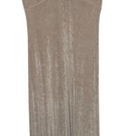 En Francais by Huey Waltzer Sparkle Knit Maxi Dress Beige Vintage size 8 Tan Photo 0