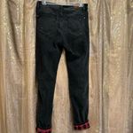 Judy Blue Black Destroyed Buffalo Plaid Patch Skinny Jeans 7/28 Photo 1