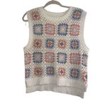 Lucky Brand ✨ Crochet Geo Sweater Sz Medium Tank✨ Photo 6