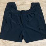 Pink Rose Black Track Pants Relaxed Fit Elastic Waist Photo 7