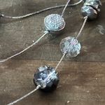 Ross Simons Ross + Simmons multi chain layered paved station bead necklace and earrings set Photo 3