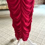 Club L London Red Ruched Bodycon Midi Dress NWT 16 Photo 14