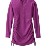 Athleta  Purple Zip Ruched Tie Tidal Guard UPF Beach Athletic Long sleeve Dress Photo 0