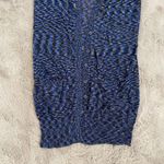 Free People  Women's XS Long Button-Down Cardigan Blue/Black Boho‎ Minimalist Photo 1