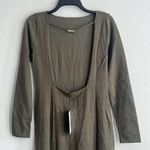 Who What Wear Jade Square-Back A-Line LS Dress in Olive Green, Size XL NWT Photo 5