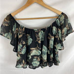 Leith  Floral Ruffle Crop top size Large Photo 5