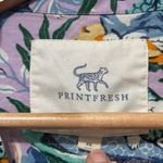 Print Fresh Pajama Sleep Top Size XS Purple Meowing Mermaids Cat Cotton Button Photo 2