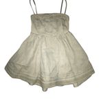 Womens NWT Miou Muse Washed Olive Flare Dress Size Small Green Photo 2