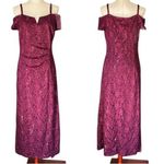 Candalite Petite Plum Colored Lace Dress with side Ruching Purple Size undefined Photo 0