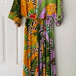 Farm Rio Mixed Striped Bananas Maxi Wrap Dress, Size S Photo 9