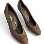 Jordache Brown vintage  leather kitten heel Photo 1