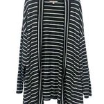 41 HAWTHORN Women's Gray White Striped Open Front Cardigan Plus Size 2X Photo 0