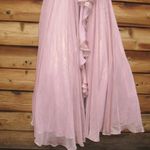 Mac Duggal 49252 Pink Iridescent One Shoulder Rosette Ball Gown Photo 8