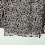 Brochu Walker  Geometric Paisley Printed Silk Blouse Size Medium Photo 2