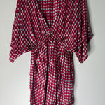 Tory Burch Tory‎ Burch Shirt Sleeve Tie Waist Red Swim Cover Up Size Large Photo 0