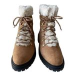 J.Crew Women's Faux Fur Winter Hiking Boots Size 10.5 Chestnut Brown Photo 0