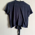 Lululemon  Athletica Tie-Waist Breathable Short Sleeve Navy 4 Photo 3