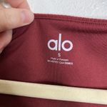 ALO Yoga Blissful Henley Bra Top Cranberry S Red Photo 3