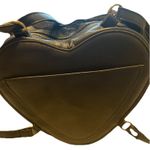 AZA Gothic Heart Bat Wing Backpack Black Lace Trim Faux Leather Mini Bag Purse Photo 14