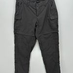 The North Face Women Pants Gray Zip Off Nylon Size 2 Outdoors Hiking Travel Photo 0