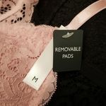 Laura Ashley 💕💕 Lace Padded Bralettes 2PK Pink & Black Medium M NWT Photo 6