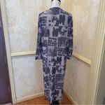 DAZY Figure & Letter Graphic Drop Shoulder Mesh Dress Black Grey White Sz M Size M Photo 6