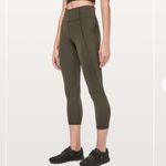 Lululemon Time To Sweat Crop 23" in Dark Olive Size 4 W6AWSS Photo 8