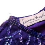 Laurence Kazar  Vintage Beaded Purple Sequin Silk Party Dress Size XL in EUC Photo 9