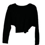 Forever 21 Black Cropped Long Sleeve Sweater Small Photo 1