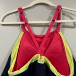 Lands' End Navy High Neck Swim Dress Sz 14 Blue Photo 3