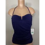 Tommy Bahama New.  navy V-wire tankini top. Large. Retails $104 Photo 7