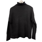 White House | Black Market Black Mock Neck Ribbed Sweater Long Sleeves Small NEW Photo 5