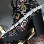 Steve Madden Floral Heeled Combat Boots Size 7 Photo 8