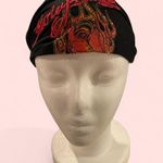 Vintage Y2K Harley Davidson bling bling flames skullcap headband hat thingy Red Photo 1
