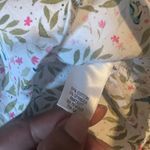 Croft & Barrow  Womens XL Button Up Shirt Long Sleeve Birds Floral Print White Photo 2