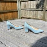 Marc Fisher ZALA BLOCK HEEL POINTY TOE PUMP - Light Blue Denim- size 5.5 Photo 1