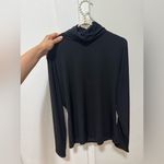 New York & Company Size Large Black Mock Neck Tunic Long Sleeve Shirt Blouse NWT Photo 1