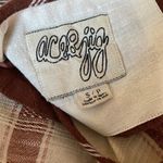 Ace & Jig  Brown Cream Pink Stripe Dress with Metallic Accent size small pockets Photo 7