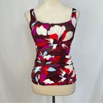 Athleta Square Neck Bra Cup Tankini Top 34B/C Hero Bloom Decadent Bottom XXS Photo 3