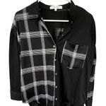 Eden & Olivia  Black and White Plaid Women's Shirt Photo 0