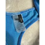 Triangl Swimwear Abbey Bikini Top Women's Small Blue Velvet Neoprene Photo 5