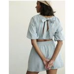 Anthropologie New  Love The Label Light Blue Denim Cutout Dress Size Extra Small Photo 2