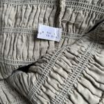 R Vivimos Womens Midi Dress Large 12/14 Sage Green Smocked Top Off Shoulder Photo 6